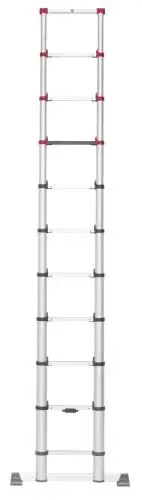 Kāpnes teleskopiskās T80 FlexLine / alumīnija / 11 pakāpieni