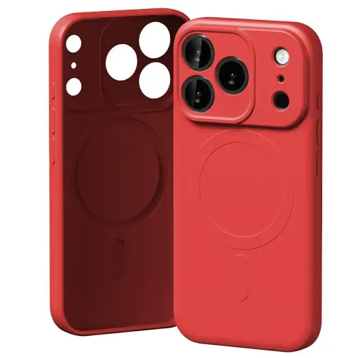 Mercury Semi-Silicone maciņš ar MagSafe atbalstu telefonam iPhone 17 Pro sarkans