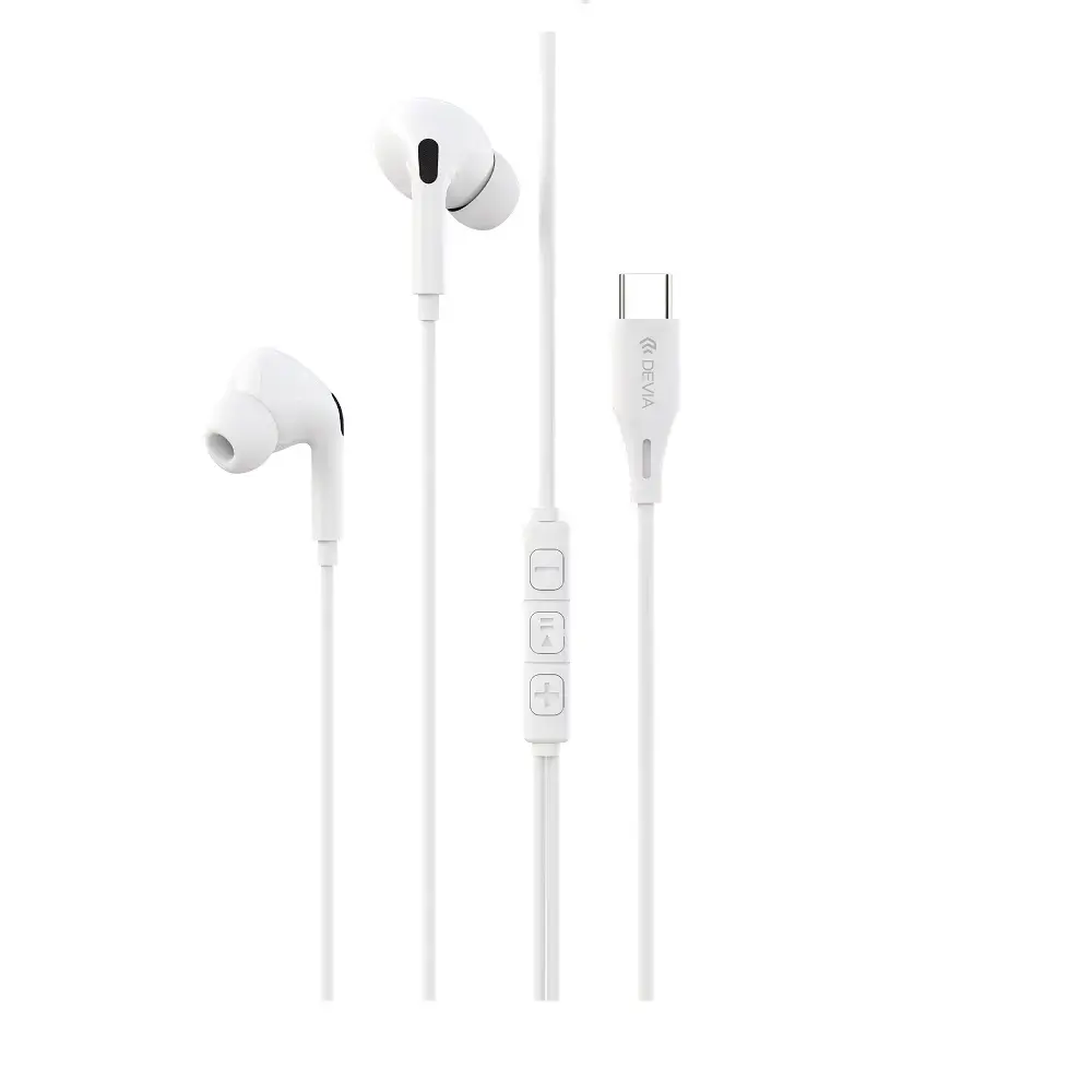 Devia wired earphones Kintone A2 Digital USB-C white
