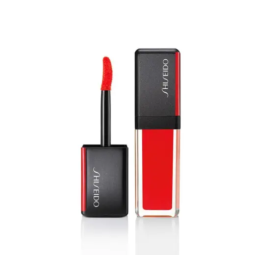 Shiseido, LacquerInk LipShine, Cream Lipstick, 305, Red Flicker, 6 ml