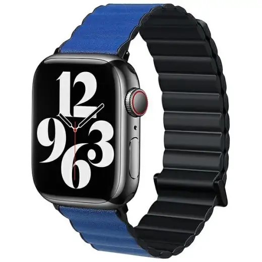 Beline Magnetic Pro viedpulksteņa siksniņa priekš Apple Watch (42/44/45/49 mm) | silikons | melna/zila