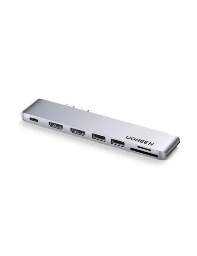 7-in-2 Adapter UGREEN CM356 USB-C Hub for MacBook Air | Pro (gray)