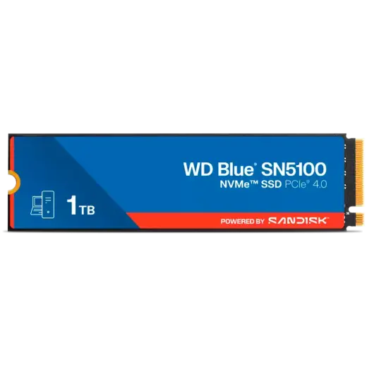 SSD POWERED BY SANDISK  Blue SN5100 1TB M.2 2280 PCIe Gen4 x4 NVMe QLC 3D
