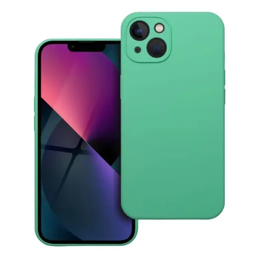 Silicone 2mm phone case for iPhone 13 green