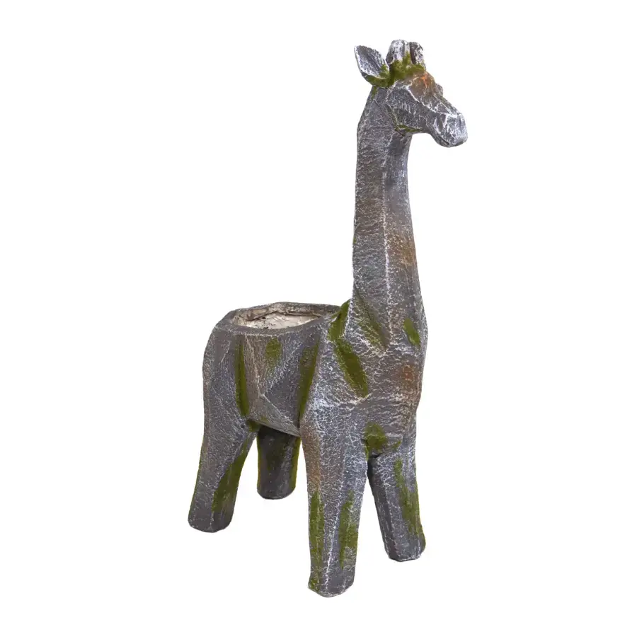 BESK Garden decor Flower pot Giraffe 35x17x57cm