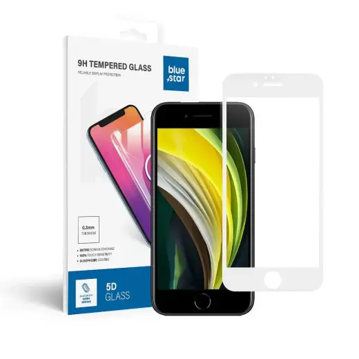 Tempered glass to iPhone 6 / 6S (full glue) Blue Star 5D white
