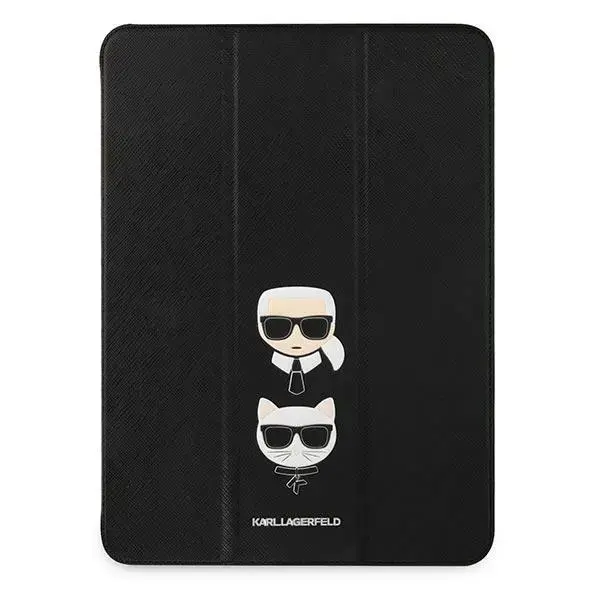 KLFC11OKCK Karl Lagerfeld and Choupette Head Saffiano Folio Cover for iPad Pro 11 Black