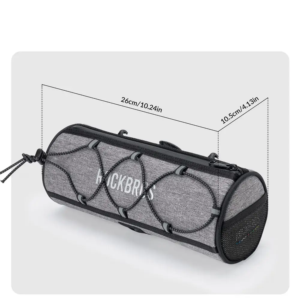 Torba na kierownicę 1,5L Rockbros TL002 ROAD TO SKY wodoodporna – szara