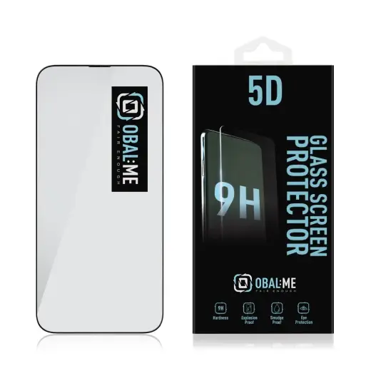 OBAL:ME 5D aizsargstikls telefonam iPhone 14 Pro Max melns