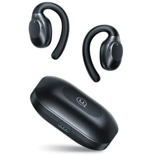USAMS Bluetooth austiņas 5.3 TWS EM sērijas OWS bezvadu melnas | melnas BHUEM01