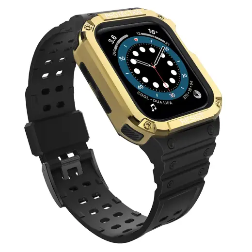 Protect nutikella rihm Apple Watch (42/44/45 mm) jaoks | plast | must/kuldne