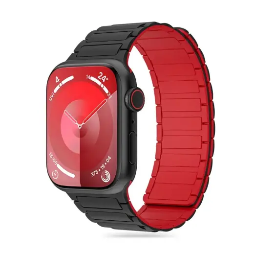 Tech-Protect IconBand Magnetic Strap for Apple Watch 4 | 5 | 6 | 7 | 8 | 9 | SE | Ultra 1 | 2 (42|44|45|49 mm) - Black|Red