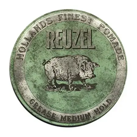 Green Grease Medium Hold Pomade by Reuzel for Men - 12 Oz Pomade
