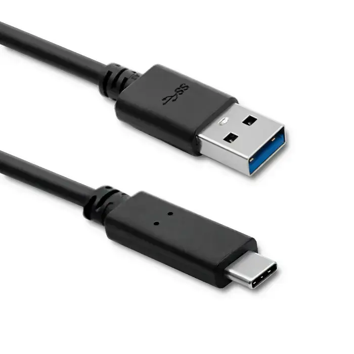 Qoltec datu pārraides un uzlādes vads | USB-C uz USB-A | 1.8m | melns