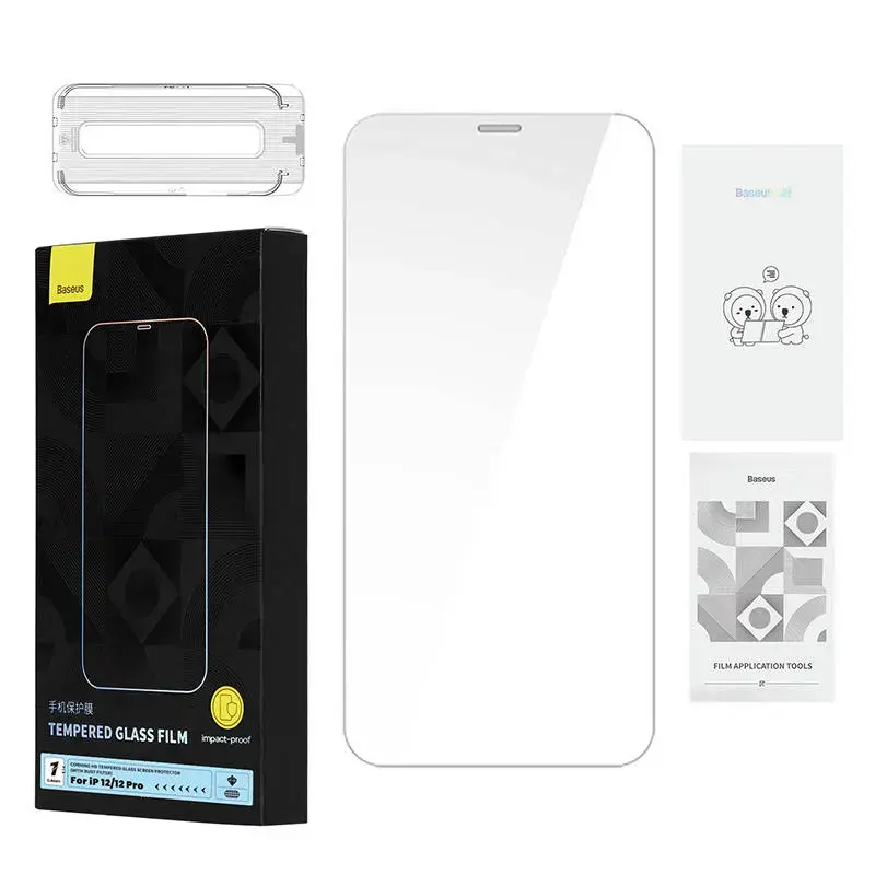 Tempered Glass Baseus 0.4mm Iphone 12|12 Pro  + cleaning kit