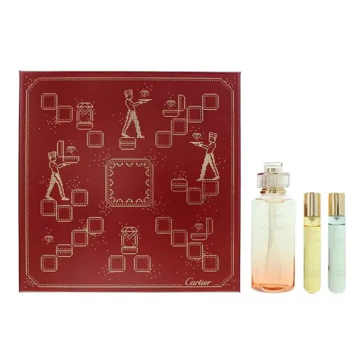 Set Cartier: Rivieres de Cartier Insouciance, Eau De Toilette, Unisex, 100 ml + Rivieres de Cartier Luxuriance, Eau De Toilette, Unisex, 10 ml + Allegresse, Eau De Toilette, Unisex, 10 ml