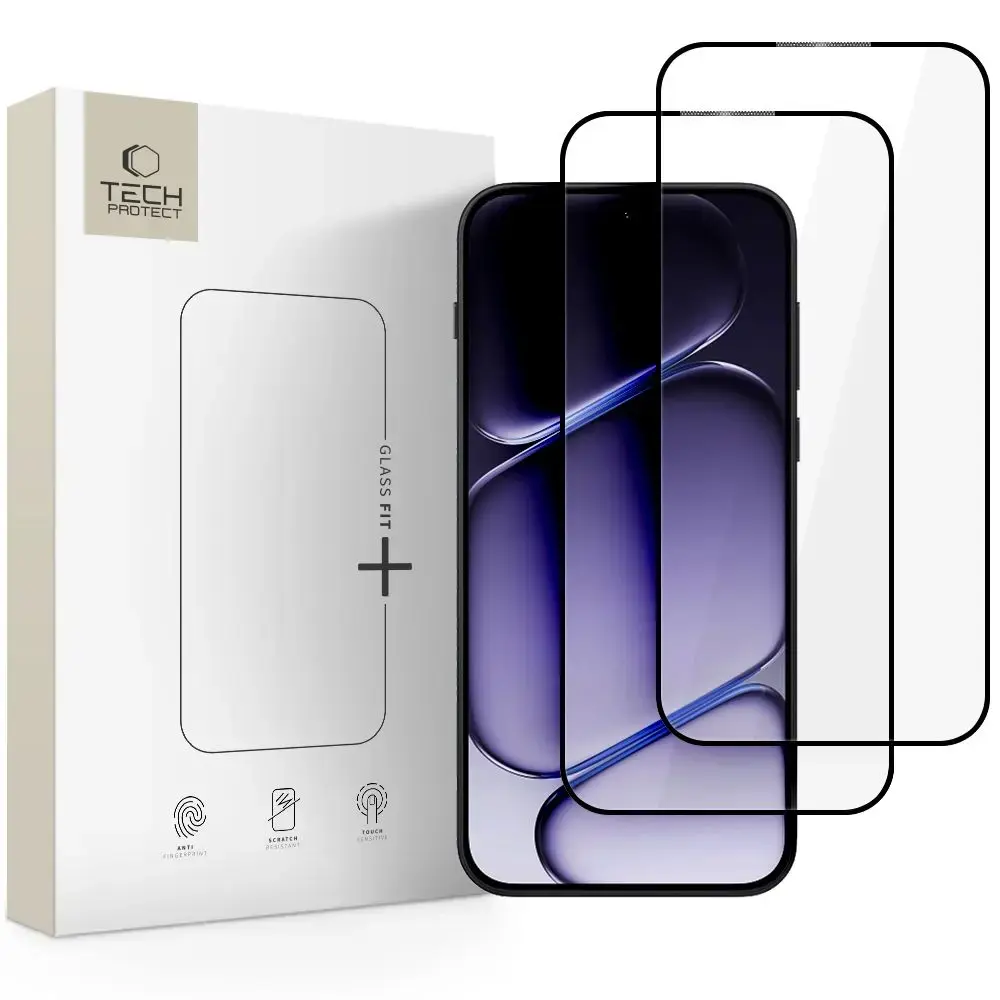 SZKŁO HARTOWANE TECH-PROTECT GLASS FIT+ 2-PACK ONEPLUS NORD 6 BLACK