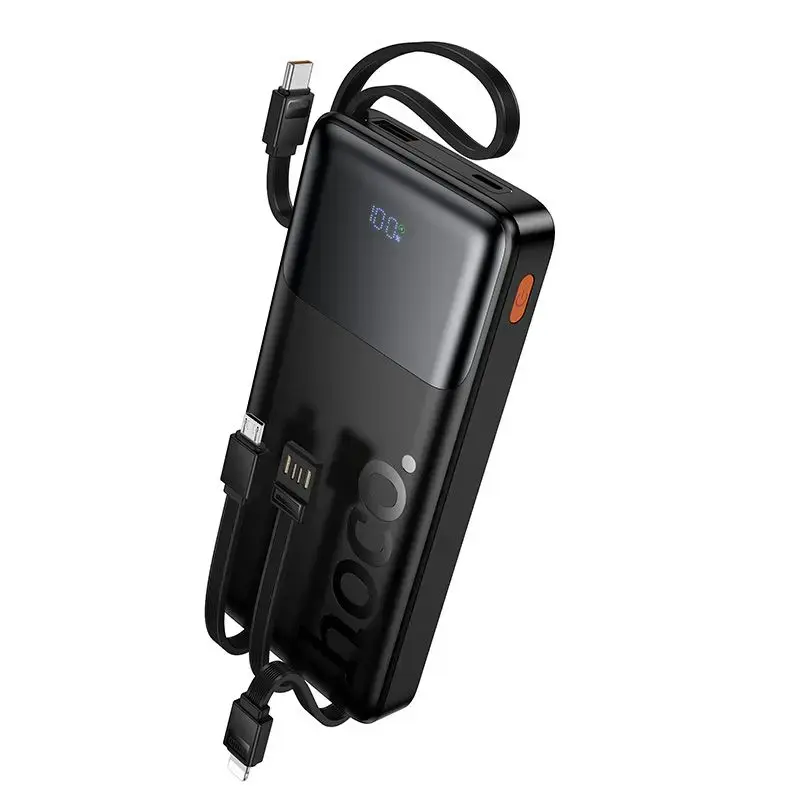 Внешний аккумулятор (powerbank) Hoco J156 Founder | 10 000 мА·ч | 22.5 Вт | PD, QC | USB-A, USB-C, Lightning, Micro USB | чёрный