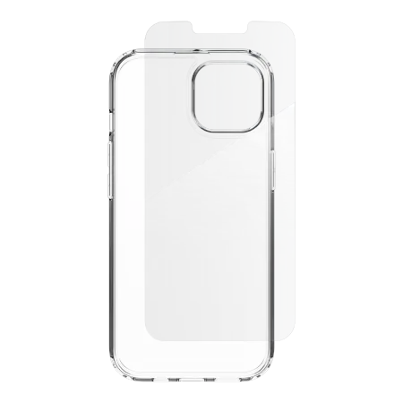ZAGG IF Defense Bundle Case for iPhone 16e (2025) | 15 | 14 | 13 - Transparent