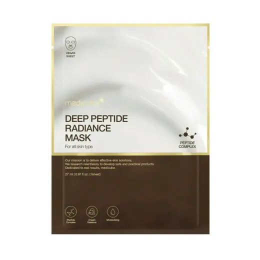 Medicube, Deep Peptide Mask, Enhances elasticity, Sheet Mask, For Face, 27 ml