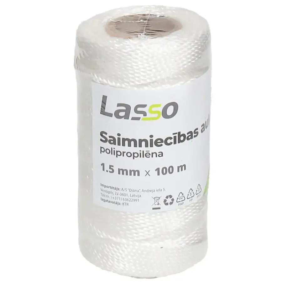 Lasso Household cord 1.5mm 100m polypropylene