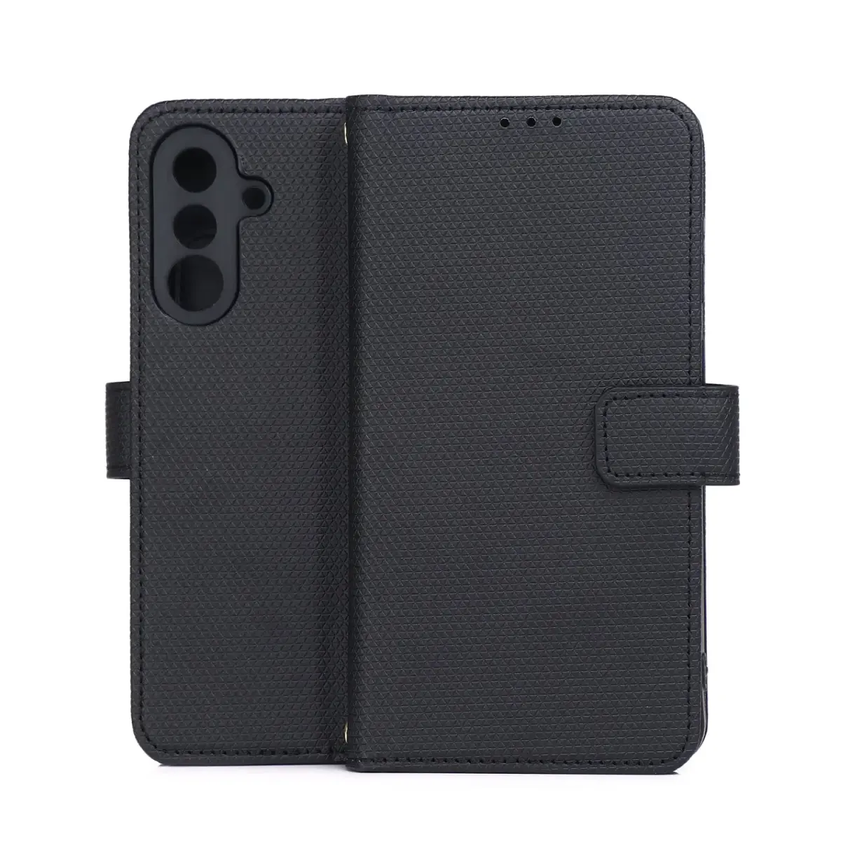 Smart Triangle grāmatveida maciņš telefonam Samsung Galaxy A36 5G (A366) | A56 (A566) melns