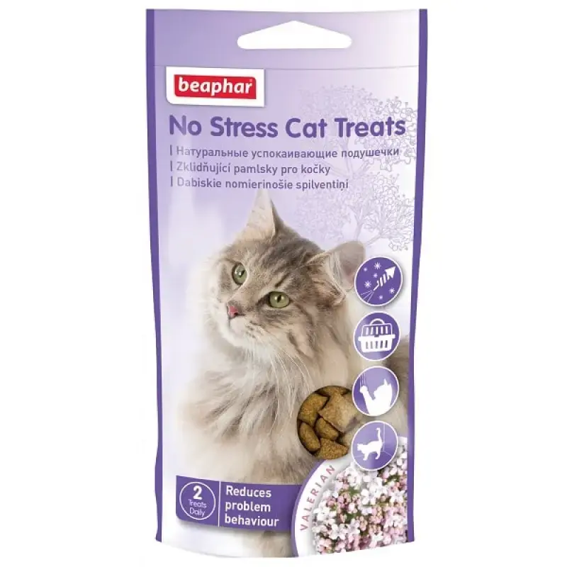 Nomierinošs gardums kaķiem : Beaphar No stress Cat Treats, 35 g