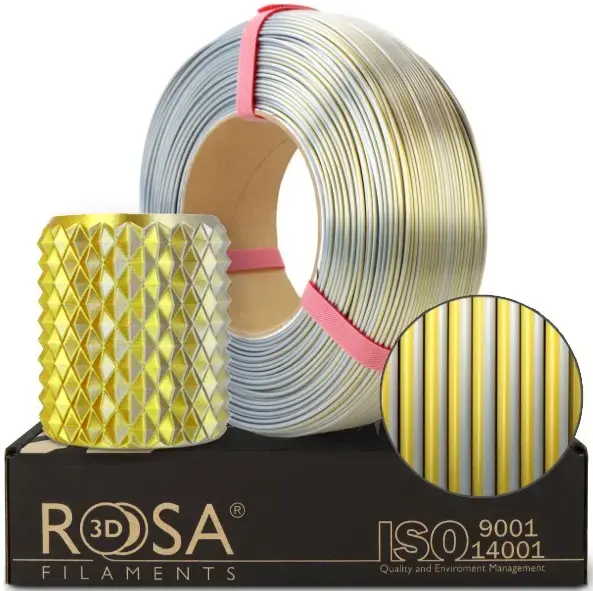 Filaments PLA Silk magic gold-silver 1