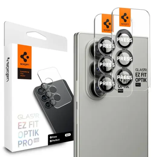 SPIGEN OPTIK PRO HD GLAS.TR “EZ FIT” KAMERAS AIZSARGĀTĀJS 2 GAB. GALAXY Z FOLD 7 MELNS