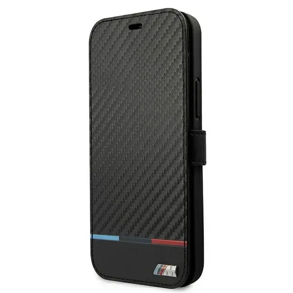 BMBKP13SPUCARTCBK BMW M Book Carbon Stripe Case for iPhone 13 Mini Black