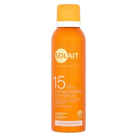 Superdrug, Solait, Water-Resistant, Sunscreen Spray, SPF15, 200 ml *Tester