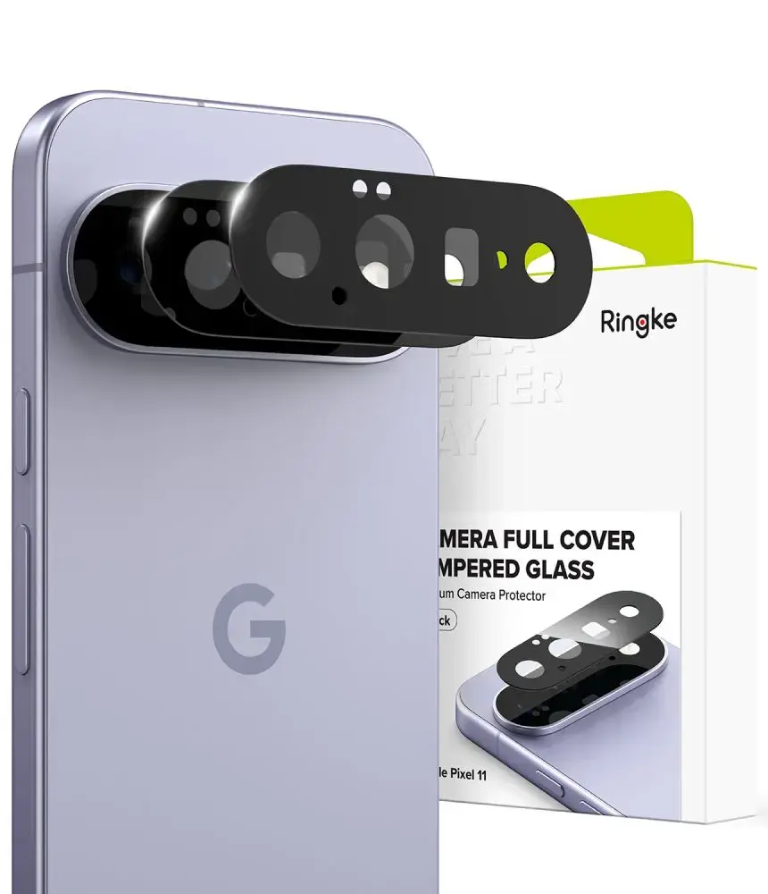 Ringke Camera Full Cover kaamera kaitseklaas telefonile Google Pixel 11 must (2 tk.)