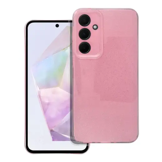 Clear 2 mm Blink telefono dėklas Samsung Galaxy A35 5G (A356) rožinis