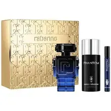 Phantom Intense Gift Set EDP 100 ml, deospray 150 ml, and mini EDP 10 ml.