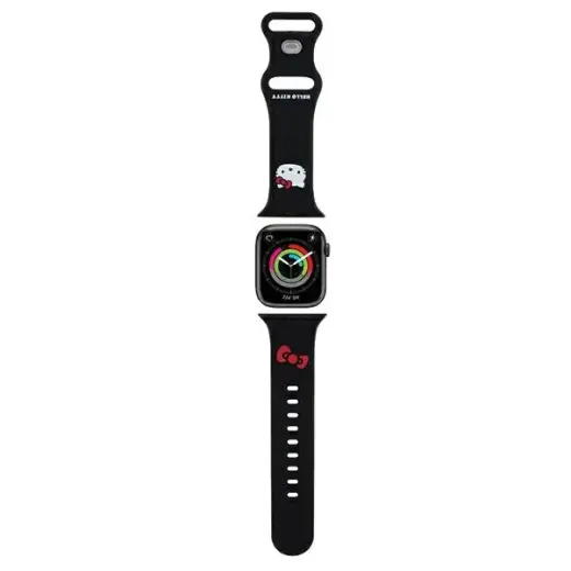 Hello Kitty nutikella rihm Apple Watch (38/40/41 mm) jaoks | silikoonist | must