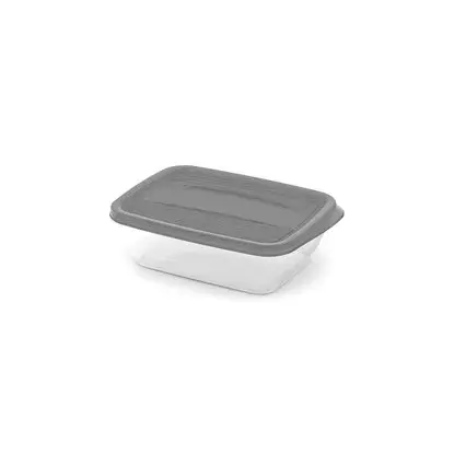 Food container rectangular 0,5L Vedo transparent grey