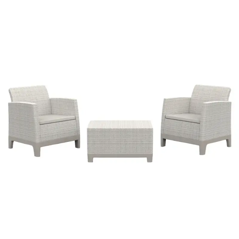 Dārza mēbeļu komplekts Scandi Forma Balcony Set oļu pelēks/gaiši bēšs