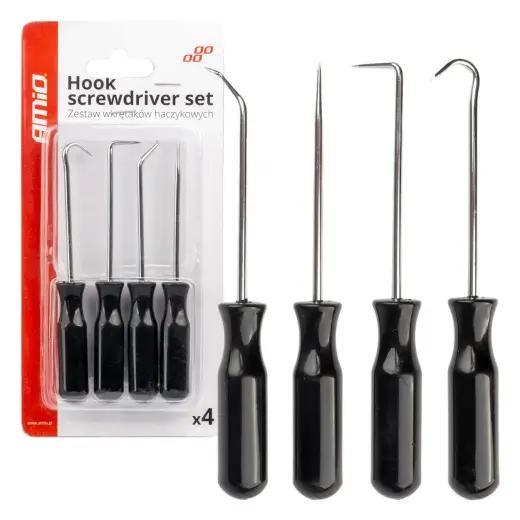 Hook screwdriver set 4pc. AMIO-04281