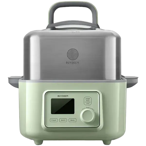BUYDEEM Multi function Digital Food Steamer, model G564, color Cozy Greenish, EU