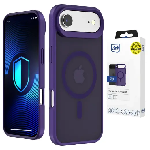 3mk Smoke MagCase чехол с поддержкой MagSafe для телефона iPhone 17 Air фиолетовый