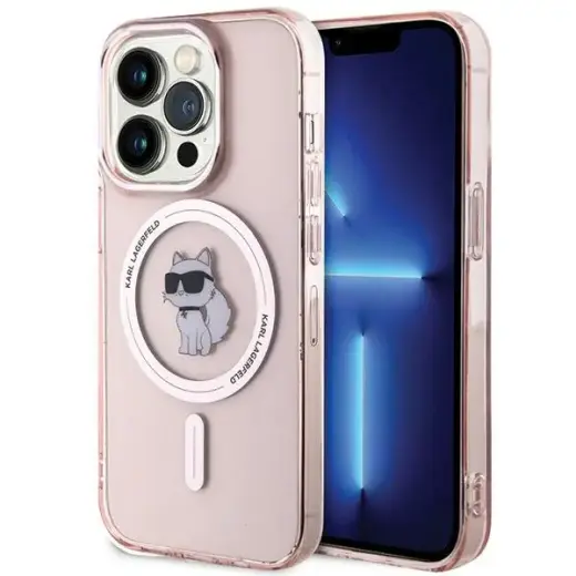 Karl Lagerfeld KLHMP15LHFCCNOP iPhone 15 Pro 6.1" różowy|pink hardcase IML Choupette MagSafe