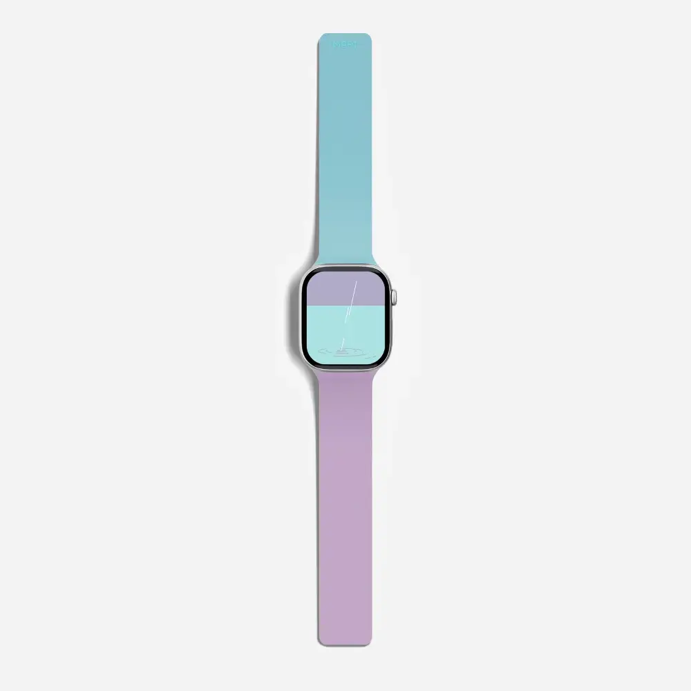 Moft Snap Duo viedpulksteņa siksniņa priekš Apple Watch 1-5/6/7/8/9/10/11/SE/SE 2/SE 3 (38/40/41/42 mm) | mākslīgā āda | tumši zila/tirkīza