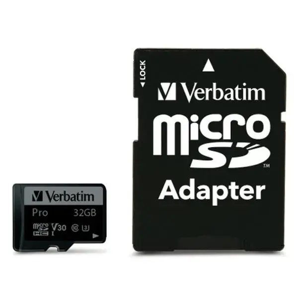 Verbatim 32GB microSD Card + Adapter