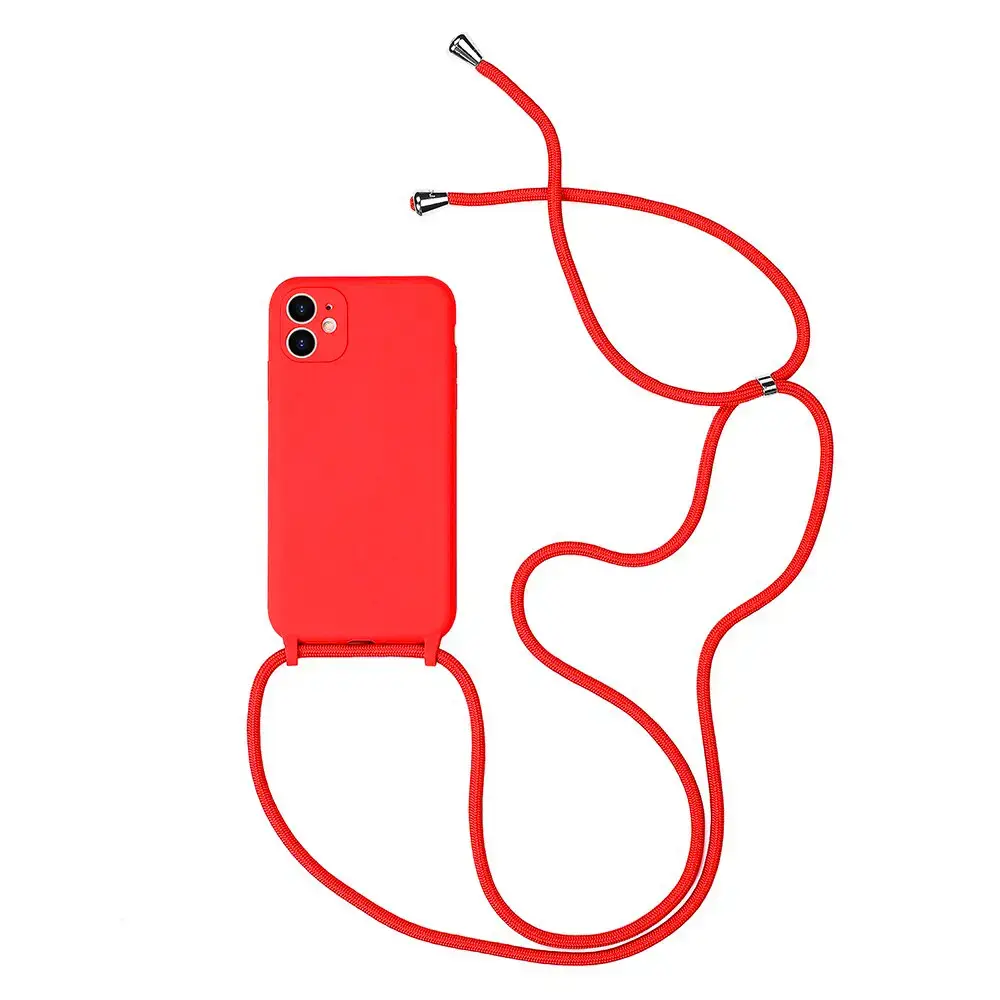 Strap Silicone maciņš telefonam iPhone 11 Pro sarkans