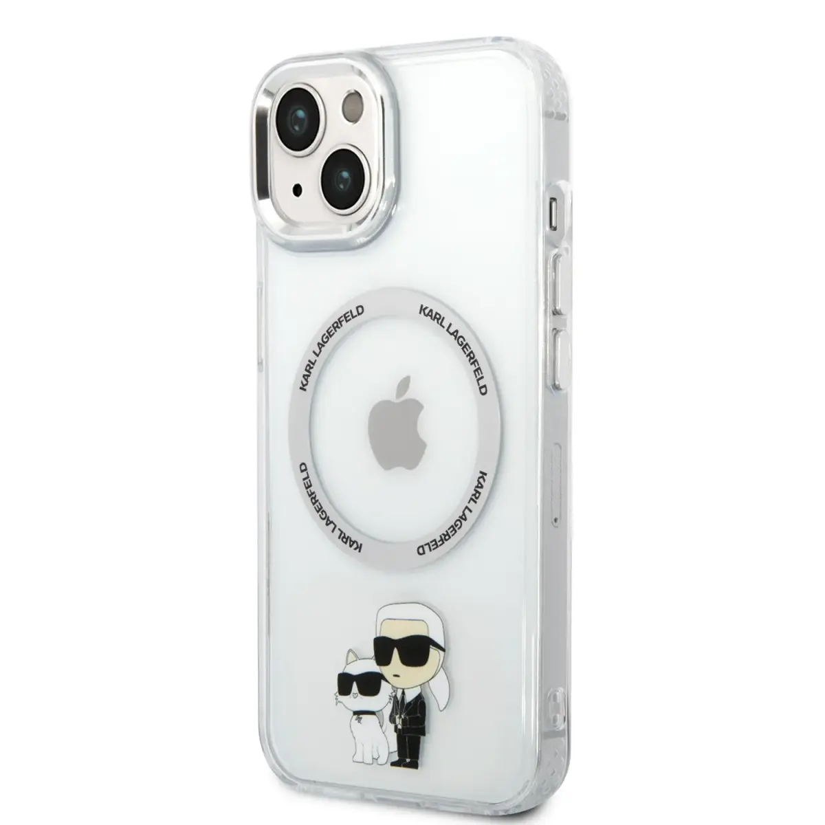 Karl Lagerfeld IML Karl and Choupette NFT MagSafe Case for iPhone 15 Plus Transparent