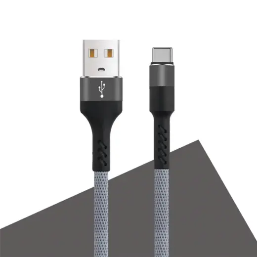 Maxlife MXUC-01 Universāls Silikona Type-C 2A Fast Charge Datu un uzlādes Kabelis 1m Pelēks