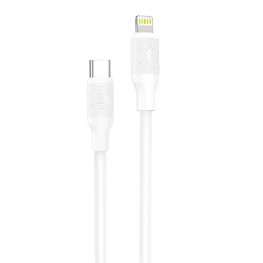 Foneng X80 data transfer and charging cable | USB-C to Lightning | 27W | 1m | white