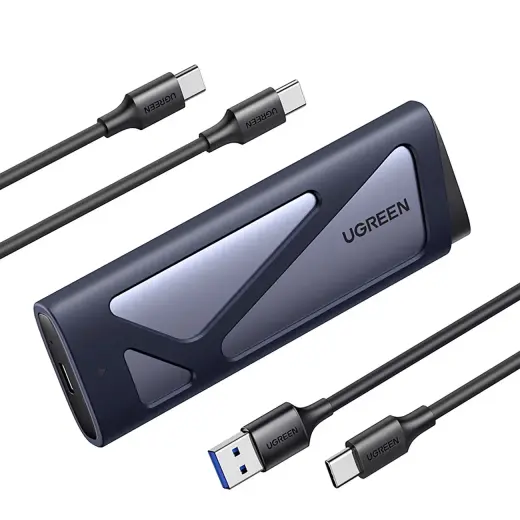 Ugreen CM767 M.2 NVMe|SATA SSD Disk Case - Silver
