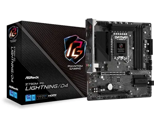 Motherboard Z790M PG Lightning|D4 S1700 4DDR4 HDMI M2 mATX