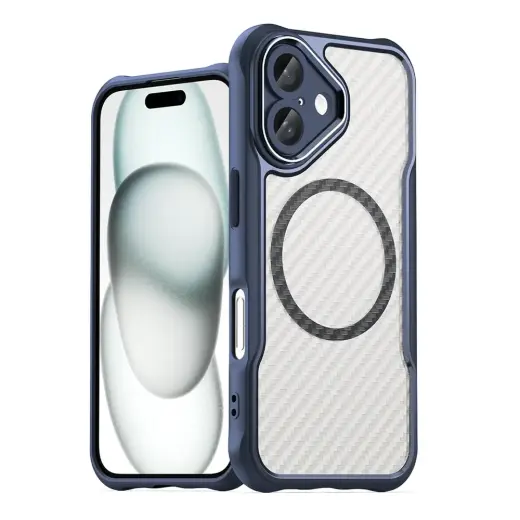Leading Series telefono dėklas su MagSafe palaikymu iPhone 16 Plus mėlynas
